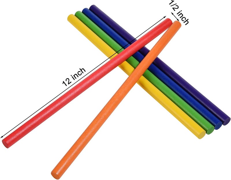 MGTECH 60 Pack Rhythm Sticks for Kids, 12 Inch Wood Lummi Sticks Music Percussion Sticks, 6 Colors - Image 3